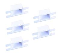 5 Pack Latch Strike Plate Buckle Box, White Plastic Door Striker Keep Plate Dust Box for Mortice Door Latch