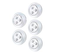 5 Pack Led Battery-powered Wireless Night Tap Press Lamp Stick-on Push Safe Lights For Hallway Kitc