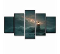 5 Pack Lighthouse Diamond Art Kit Adults, Landscape Diamond Painting by Numbers for Adults 5 Pack 5D DIY Gems Crystal Art Canvas for Painting, Rhinestones Embroidery Kit for Home Decoration GYZH-0566