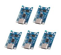 5 Pack Lithium Battery Charging Board, 5V 1A Type-C USB Charger Module, With Protection Circuit Linear Charging, LED Indicator For 3.7V Battery