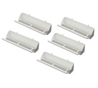 5 PACK LONG DOUBLE WHITE BIRD CAGE FEEDER BUDGIE CANARY FINCH SEED FEEDER 20.5CM