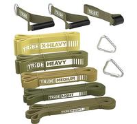 5 Pack Long Resistance Bands for Training, 5 Pull Up Bands, Rubber Handles and Door Anchor