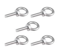 5 Pack M6x100mm Eye Bolts, 304 Stainless Steel Lifting Shoulder Ring Eyebolts for DIY Furniture Swing and Outdoor Use