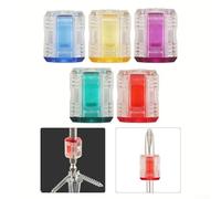 5 Pack Magnetic Screwdriver Bit Holder Rings, Magnetizer and Demagnetizer Tool for Hex Bits, Strong Magnet Screws from Falling, Yellow