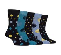 FARAH Men's 5 Pack Bamboo Soft Breathable Socks in Jet Black | Size: 6-11 Farah Jet Black 6-11