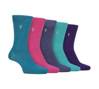 5 Pack Mens Bamboo Patterned Soft Breathable Socks by Farah