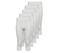 5 Pack Men's Long Johns 3/4 Double Rib by Ammann 26452 M-2XL White