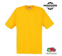 5 PACK Mens T-Shirt Fruit of the Loom Plain Cotton Crew Casual Tee Shirt Top