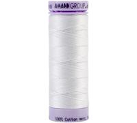 5 Pack - Mettler Silk Finish Cotton Thread 50wt 164yd-White - 9105-2000