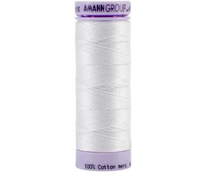 5 Pack - Mettler Silk Finish Cotton Thread 50wt 164yd-White - 9105-2000