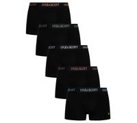Lyle & Scott Men’s Miller 5 Pack Cotton Trunk Boxer Shorts - Comfortable Stretch Fabric with Branded Waistband (UK, Alpha, L, Regular, Regular, Black/Multi)