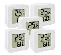 5 Pack Mini Mini Hygrometer Thermometer Digital Humidity Meter, Indoor Temperature and Humidity Monitor for Greenhouse Basement Garage Refrigerator Reptile Terrarium Laboratory Warehouse Home