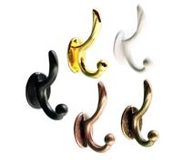 5 Pack Mini Wall Hooks, Small-Mounted, Self-Adhesive Over-Door Hooks, for Clothes & Dollhouses - Miniature Alloy Hooks,2X1.2X0.3CM