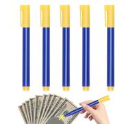 5 Pack Money Checker Pen, Currency Detector, Yellow Counterfeit Money Marker for Counterfeit Money, Forged Banknotes, Cash Detection
