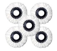 5 Pack Mop Heads Replacement for Spin Mops, 360° Spin Magic Mop Head Refill for Standard Rotating Mops, Universal Spin Mop Replacement Mop Head for Commercial Use (Black)