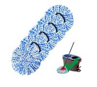 [5 Pack]Mop Heads Replacements, Spin Mop Replacement Head Deep Cleaning Machine Washable and Easy Replace,Spin Mop Refill Replacement Head 100% Microfiber,Mop Head Compatible with RinseClea