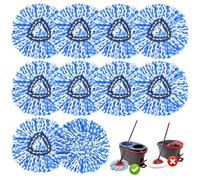 5 Pack Mop Replace Heads Compatible with O-Cedar Easywring Rinseclean 2-Tank System, Spin Mop Head Replacement, Microfiber Mop Refills for Deep Cleaning, Washable and Reusable