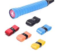 5 Pack Multicoloured Racquet Over Grip Anti Slip Overgrip for Tennis Racket, Badminton, Squash Self-Adhesive Racquet Grip Tape,Squash Rackets Overgrip Anti Slip Perforated Super Absorbent Grips