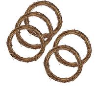 5 Pack Natural Grapevine Wreaths - Spring Grapevine Wreaths Decor Vine Branch Wreath Retro Christmas Rattan Wreath for Farmhouse Party Wedding Home Door Wall Hanging Decor
