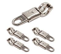 5-Pack Nickel Plated Quick Release Panic Snap with Fixed-Eye, Panic Snap Quick Release Paracord, Get Back Whips Industrial Grade for Get Back Whips