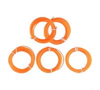 5 Pack of 0.095 Inch Pre Cut Twisted Trimmer Line for For Ego 56V 15 Inch String Trimmers and Attachments 15ft per Roll AL2420P Nylon Replacement Line