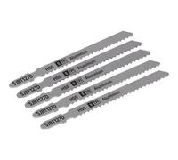 5 PACK - 100mm ALUMINIUM Jigsaw Blades - 8 TPI Milled & Wavy Teeth Precision Cut
