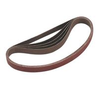 5 Pack Of 20mm X 520mm 80 Grit Sanding Belts For Detail Sanding