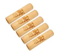 5 Pack of Carved Bamboo Scattering Urns for Pet Ashes and Human Remains, Durable Leakproof Scattering Tubes, 5.9 X 1.4in
