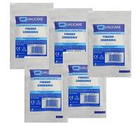5 PACK OF QUALICARE FIRST AID STERILE MEDICAL ADHESIVE FINGER WOUND CUT BANDAGE DRESSINGS