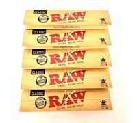 5 Pack of Raw Paper RAW King Size Slim Rolling Papers = 160 Papers ITK_Trade(1)