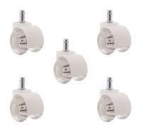 5 Pack Office Chair Casters, 5.1cm, & Silent, Universal Fit for Desk Chairs, Ideal for All Floor pes, Perfect for Fur & Industrial Transport