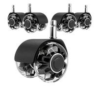 5 Pack Office Chair CastersSwivel Wheels for Trolley & Sto 1cm Silent Fur Rollers Smooth Rolling Ideal for Home & Office