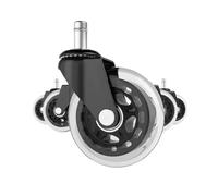 5-Pack Office Chair Replacement Wheels, 2.5/3 inch Quiet Casters for Heavy Furniture, Durable Polyurethane Rubber Rollers (2 Inch) - Smooth Mobility & Stability