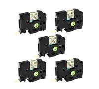 5 Pack P Touch Label Tapes Purple Blue Pink Yellow Compatible for Brother Tze231 TZe 231 MQF31 MQ531 MQE31 Laminated Cassette(5PKLemon Yellow)