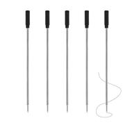 5 Pack Pen Refills Medium Black, Roller Pointe Metal Medium Refills, 11.6cm Compatible with Cross 8513 Ballpoint Pens, Black Ink Replacement Cartridges, Quick Drying, Office and Personal Use