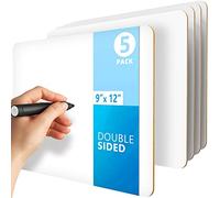 5 Pack Personal White Boards for Students A4 - Dry Erase Boards Classroom Pack - Dry Erase Lap Board Classroom Whiteboards for Students Double Sided White Boards Class Set Whiteboards for Classroom