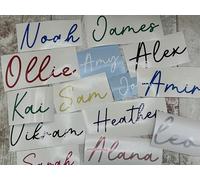 5 Pack Personalised Name Sticker Labels - Custom Vinyl Decals for School Water Bottles, Plastic.Metal Lunch Boxes, Notepads, Office Tech (10cm (3.1") Long)