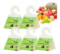 5 Pack Ph-eromo-ne Mo-th Traps,Sticky Clothes & Carpet Mo-th Catchers for Wardrobes & Carpets,Indoor Pantry Pe-st Solution,Mo-th Rep-ellent for Wardrobes,Mo-th Traps,Mo-th Catchers for Indoors