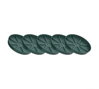 5-Pack Plastic Plant Pot Saucer 15.3cm White Grey(White)