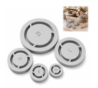 5 Pack Pottery Foot Ring Tools, Ceramic Clay Base Aligner Templates XS-XL