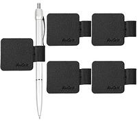 【5 Pack】ProCase Self Adhesive Pen Loop Holder, for Dairy Notebooks Journals Planners, Elastic Stick On Pen Holder Stylus Loop -Black