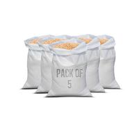 5 Pack Professional PP Woven Sacks With Liner | Extra Large Heavy Duty | Reusable Builders Rubble Bags for Sand, Cement, Bricks (50x76cm)