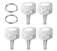 5-Pack Professional Toilet Paper Dispenser Keys (1100 Series) - Heavy Duty Metal Replacement Keys with 2 Key Rings | Compatible with Tork/SCA 1100 Paper Holders | Ideal for Maintenance Staff & Facilit