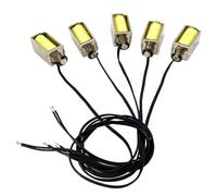 5 Pack Push-Pull Electromagnet, DC12V 230mA Electromagnet Mini Push Pull Push Pull Type Solenoid Micro for Model Cars Small Appliances Electronics (Wire Length 85mm/3.35in)