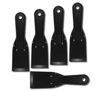 5-Pack Putty Knife - 2 Inch Black Plastic Putty Knife - Flexible Plastic Paint Scraper Tool for Repairing Walls, Spackling, Scraping, Plaster, Spackle, Spreader - Tamale Spackle Tools