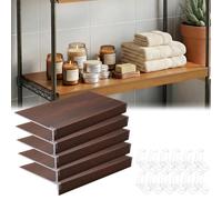 5 Pack PVC Wire Shelf Covers 38"x16" - Wood Look Faux Shelf Liners, Moisture Resint, Easy to Cut, Ideal for Pantry, Closet & Kitchen nizat