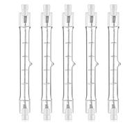 5 Pack R7s Halogen Bulbs 118mm 300W, R7s Linear Halogen 220-240V, Dimmable J-Type Linear Light Bulbs, 2500K Warm White for Floodlights and Landscape Lighting, Work Lights, Energy Efficient, Class G