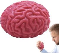5 Pack Realistic Brain Stress Ball, Squishy Brain Toy for Halloween Decorations, April Fools' Prank Props, Funny Fake Organ Squeeze Balls for Anxiety Relief, Party Favors & Joke Gifts
