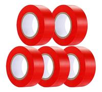 5 Pack Red Flagging Tape, Non-Adhesive Plastic Ribbon Neon Marking Roll, 0.78"*500ft, Marking Tape for Tree Marking, Hunting, Boundaries and Hazardous Areas,Trail Marking