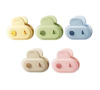 5-Pack Refrigerator Magnetic Clips for Food Bag Sealing Date Tracking Note Holding - 6.3 X 5.5 Cm Ppabs Fridge Organizer Having Strong Magnet Back Kitchen Garden Usage
